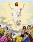 Jesus ascends bodily into heaven