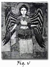 Archangel Michael holding djed cross