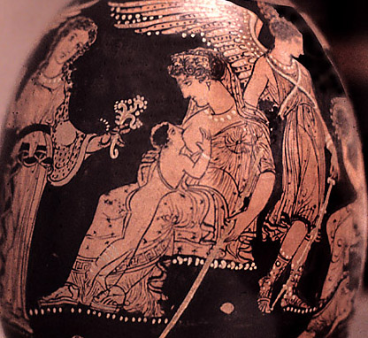 Hera suckling Herakles/Hercules, who drinks of the milk of eternal life